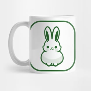 Green Bunny Cute Minimalist Aesthetic Design Mug